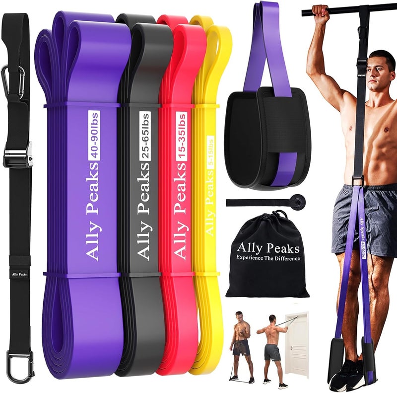 Ally Peaks Heavy Duty Pull Up Assistance Bands with Adjustable Weight and Fabric Feet/Knee Rest - Image 1