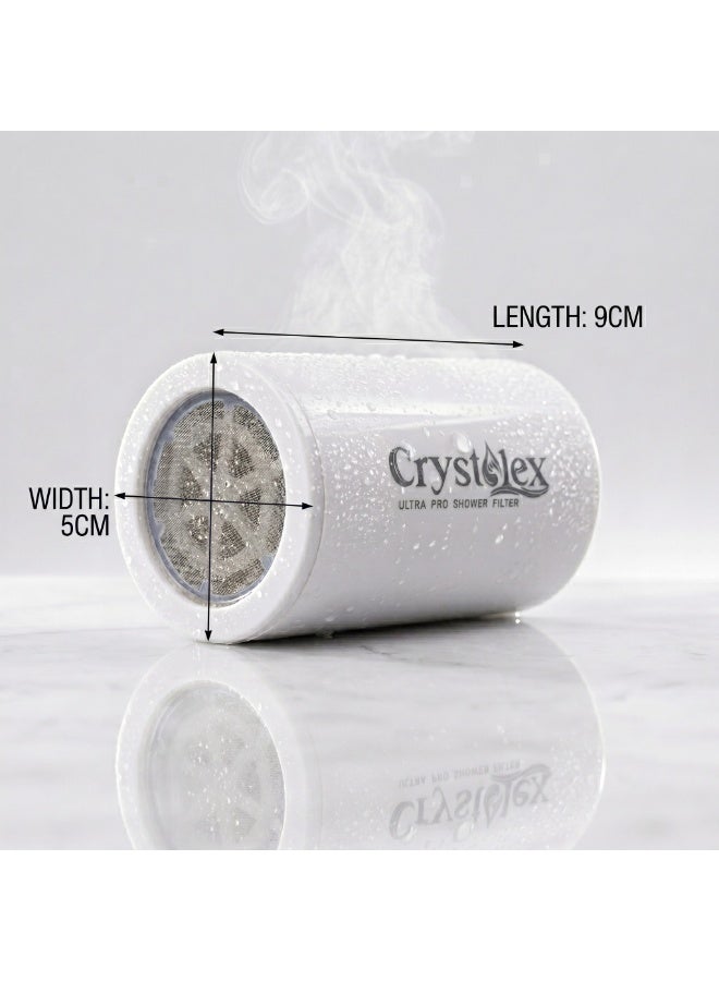 Crystolex Ultra Pro Shower Filter Replacement Cartridge – Multi Stage Shower Water Filter Cartridge for Chlorine, Heavy Metals & Hard Water Reduction - Image 2