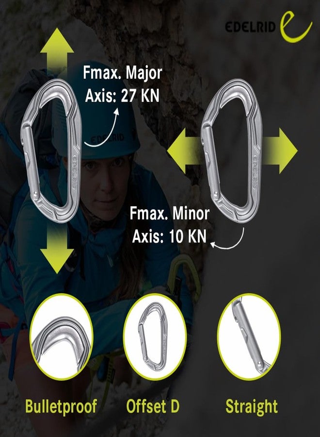 Edelrid Bulletproof Straight Climbing Carabiner II - Heavy-Duty Gear for Rock Climbing, Rappelling, and Mountaineering : 27KN (EN 12275) " - Image 3