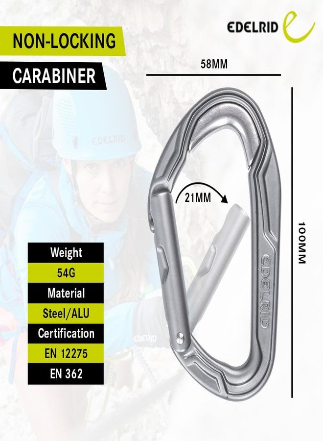 Edelrid Bulletproof Straight Climbing Carabiner II - Heavy-Duty Gear for Rock Climbing, Rappelling, and Mountaineering : 27KN (EN 12275) " - Image 2