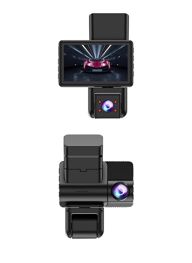 FPC - W04 3" Screen, 3-Camera 1080P Dash Cam:Night Vision, Loop Recording, Parking Monito - Image 1