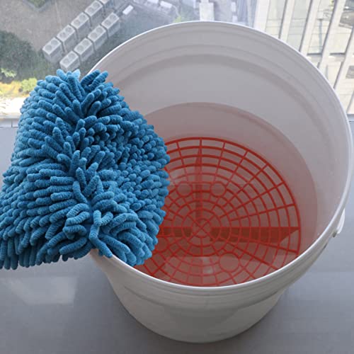 amiss دلو غسيل السيارات أميس 2 عبوة، أداة غسيل السيارات ومجموعات التفاصيل، أداة دلو لمنع الخدوش، ملحقات داخلية وخارجية للسيارة، تناسب 10.2 بوصة - أحمر - Image 4