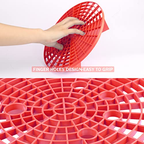 amiss دلو غسيل السيارات أميس 2 عبوة، أداة غسيل السيارات ومجموعات التفاصيل، أداة دلو لمنع الخدوش، ملحقات داخلية وخارجية للسيارة، تناسب 10.2 بوصة - أحمر - Image 2