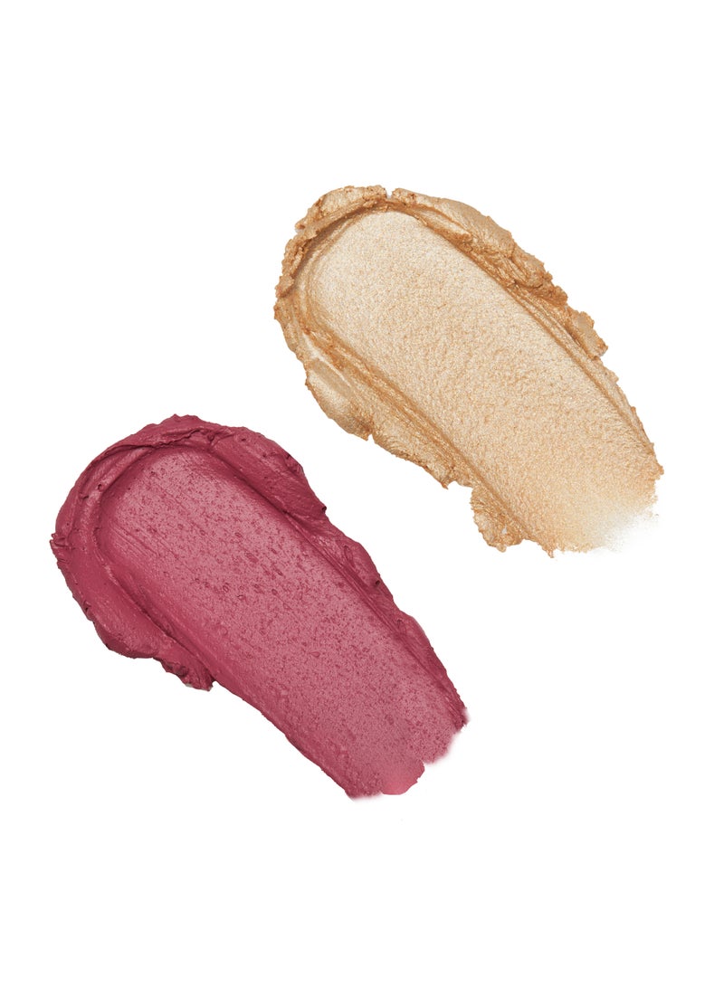 REVOLUTION Makeup Revolution Blush & Highlight Cream Stick – Mauve Glow - Image 4