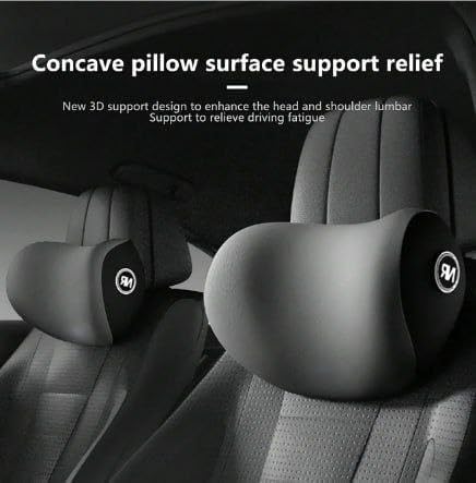 PARSPAR Car Neck Pain Relief Pillow | Neck Pain Relief for Long Drive Car Seat Back Head Rest Memory Foam Pillow for Driving with Adjustable Strap | Relieves Neck Pain Relief Pillow for Car & Office - Image 2