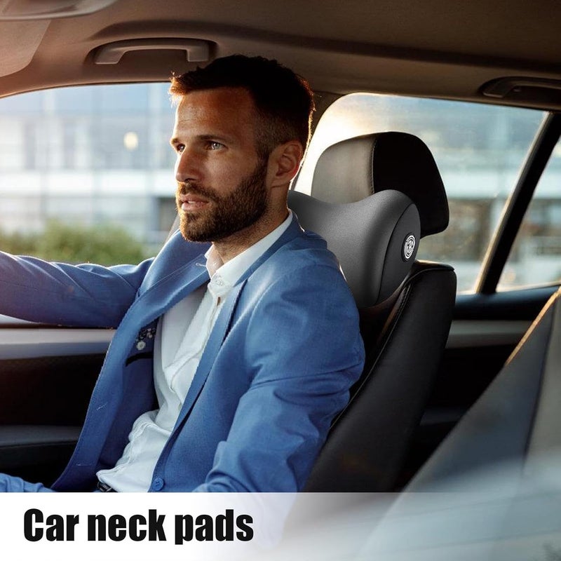 PARSPAR Car Neck Pain Relief Pillow | Neck Pain Relief for Long Drive Car Seat Back Head Rest Memory Foam Pillow for Driving with Adjustable Strap | Relieves Neck Pain Relief Pillow for Car & Office - Image 3