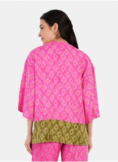 Carina Vibrant Printed Lounge Kimono  - Image 3