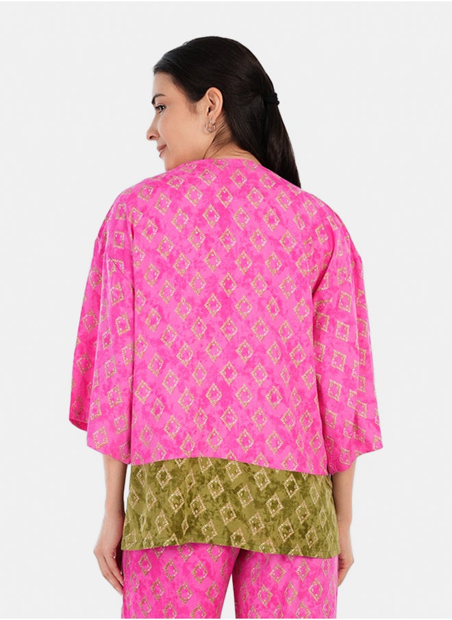 Carina Vibrant Printed Lounge Kimono  - Image 3
