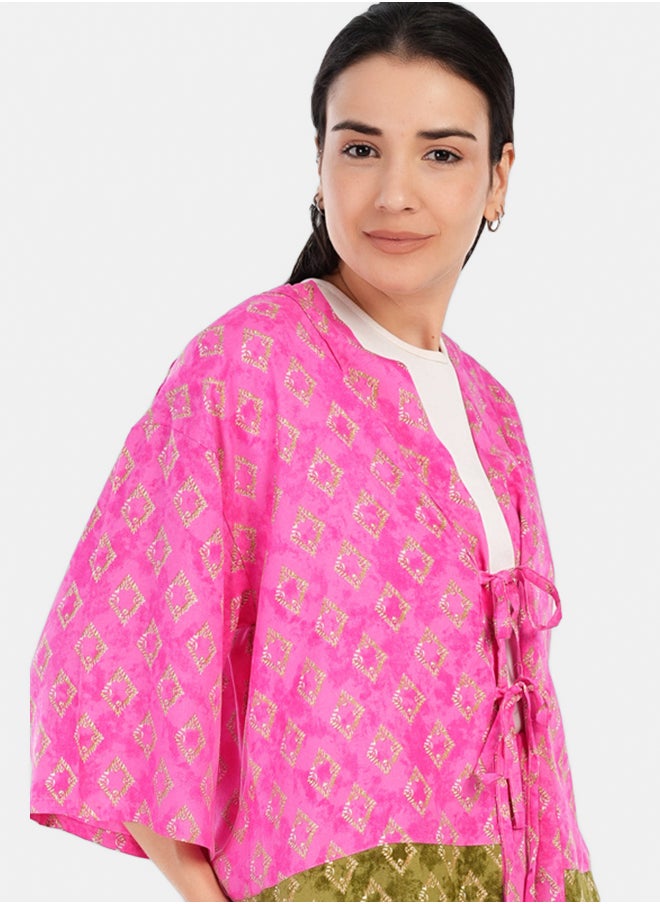 Carina Vibrant Printed Lounge Kimono  - Image 4