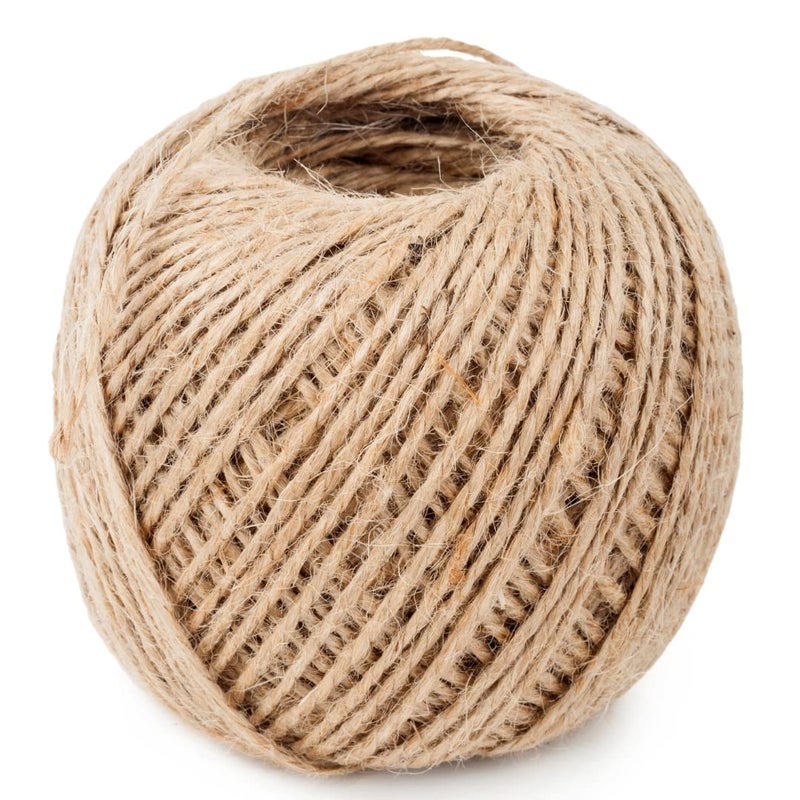 Asian Hobby Crafts Natural Jute Twine Cord Rope 120 Meters Each 2mm Thickness Jute Rope for Art and Craft Jute Strings for Kids School Projects Jute Twine for Crafts Making and Decorations - Image 1