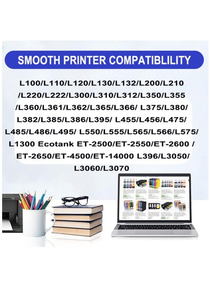 664 Ink Compatible with 664 Refill Ink Bottles Work with  ET-2650 ET-2500 ET-2550 ET-2600 ET-4500 ET-14000 L100 L110 L120 L200 L210 L300 L350 L355 L550 L555 Printer, 4 Pack  - Image 4