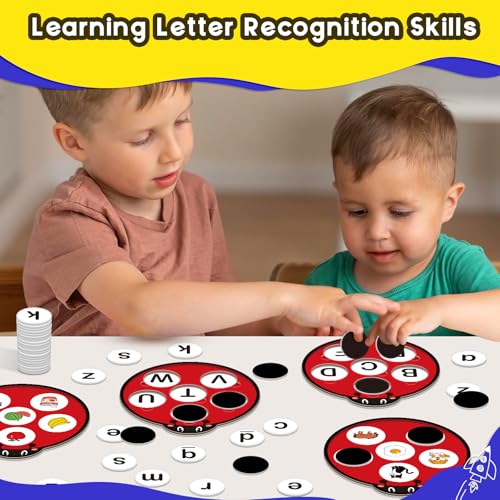 SkilLify Alphabet Games Letter Learning Toys ABC Flash Cards for Toddler Speech Therapy Alphabet Matching Game for Kids Homeschool Supplies Kindergarten Preschool Classroom Must Haves - Image 5