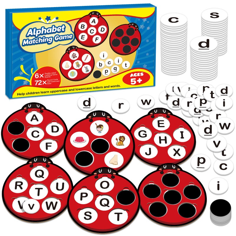 SkilLify Alphabet Games Letter Learning Toys ABC Flash Cards for Toddler Speech Therapy Alphabet Matching Game for Kids Homeschool Supplies Kindergarten Preschool Classroom Must Haves - Image 3
