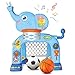 spring flower SpringFlower Toddler Basketball Hoop Soccer Goal Activity Center Toys with Light MusicElephant Toddlers Musical Toys Gift Baby Toddlers Christmas Birthday Gift for 1 2 3 Year Old Boys Girls - Image 3