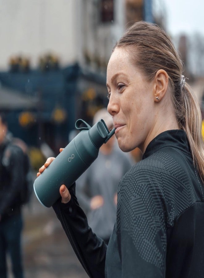 Ocean Bottle Go 17 oz | Stainless Steel Water Bottle | Reusable & Sustainable | Keeps Drinks Cold & Hot | Eco Friendly Gift (Forest Green) - Image 5