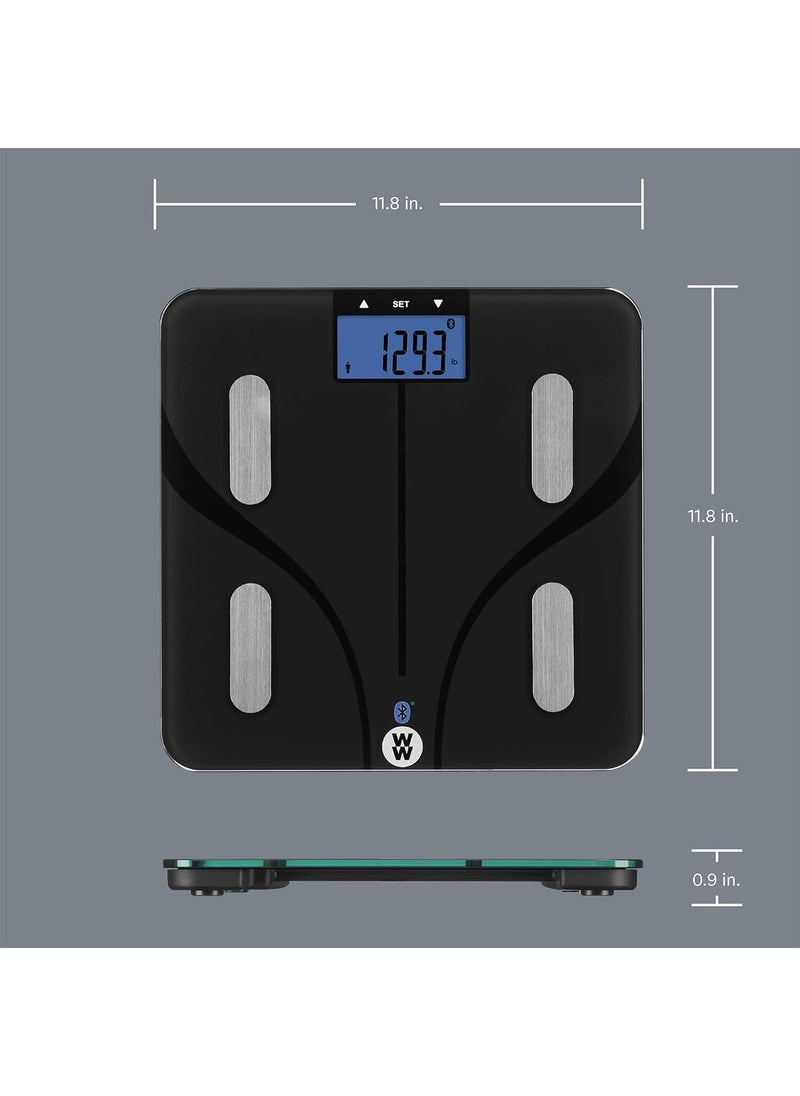 CONAIR Weight Watchers Scales by Conair Smart Scale for Body Weight Digital Bluetooth Smart Bathroom Scale with Body Fat Muscle and BMI in Black  - Image 5