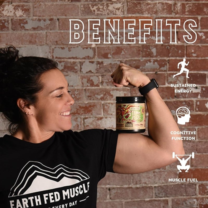 Earth Fed Muscle Stammpede Sour Cherry Pre Workout Powder for Men  Women Pre Workout No Caffeine Vegan  Gluten Free Boosts Focus  Endurance Lions Mane Taurine Peak O2 30 Servings - Image 4