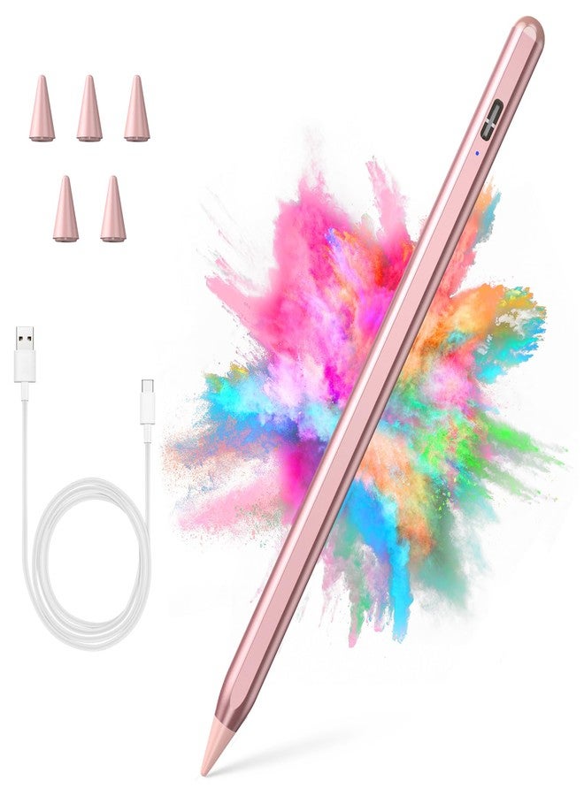 COO Stylus Pen for iPad 2018-2023 with Palm Rejection, Active Pencil for iPads 10th/9th/8th/7th/6th, for iPad Pro 11/12.9 inch, for iPad Air 5th/4th/3th Gen, for iPad mini 6th/5th Gen (Rose Gold) - Image 1