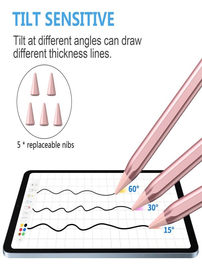 COO Stylus Pen for iPad 2018-2023 with Palm Rejection, Active Pencil for iPads 10th/9th/8th/7th/6th, for iPad Pro 11/12.9 inch, for iPad Air 5th/4th/3th Gen, for iPad mini 6th/5th Gen (Rose Gold) - Image 3