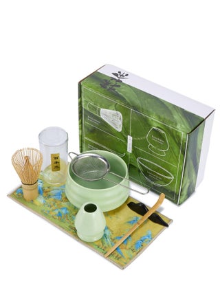 7 Piece Matcha Set, Luxurious Tea Set with Ceramic Bowl, Filter, Scoop, Prong Bamboo Matcha Whisk and Holder - pzsku/Z4C1E811312F31AA45423Z/45/_/1721620049/f7b235b4-62ac-439f-b01b-1378422c7045