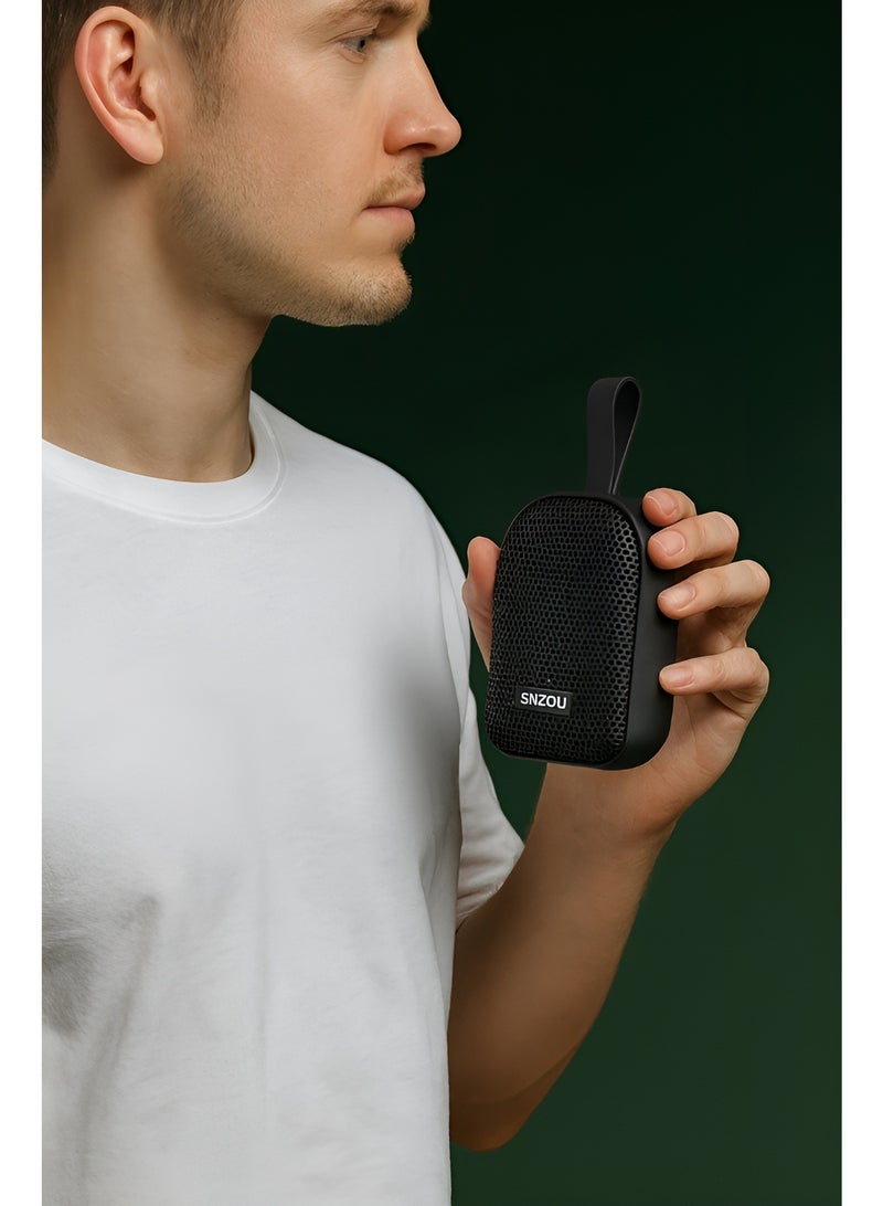 SNZOU SNZOU SN-21 Portable Bluetooth Speaker - 8W - 1200mAh Battery - IPX4 Waterproof - Supports TF Card and Type-C - Bluetooth Version 5.1 - Suitable for Travel - Image 3