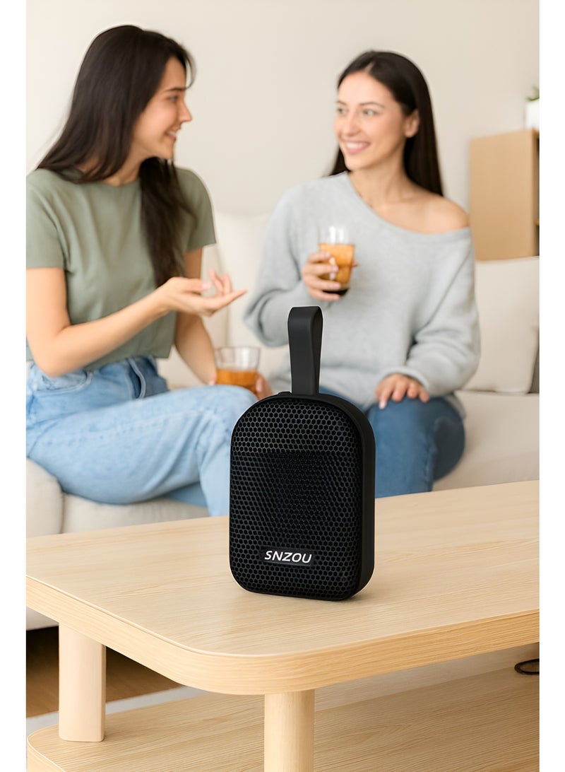 SNZOU SNZOU SN-21 Portable Bluetooth Speaker - 8W - 1200mAh Battery - IPX4 Waterproof - Supports TF Card and Type-C - Bluetooth Version 5.1 - Suitable for Travel - Image 4