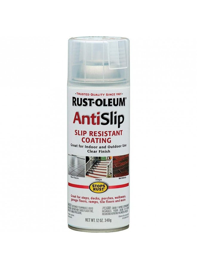 RUST-OLEUM Rust-Oleum 271455 Stops Rust Anti-Slip Spray, 12 oz, Matte finish, Clear  - Image 2