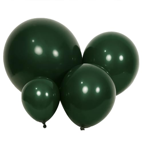 DECGOL Latex Balloons 100Pack Different Sizes 18 12 10 5 Inch Party Balloon Garland Kit Dark Green - Image 1