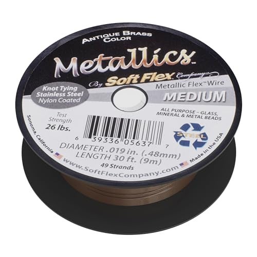 Soft Flex 49 Strand Beading Wire - Medium 0.19 Diameter - 30 Feet Nylon Design Wire - Image 1