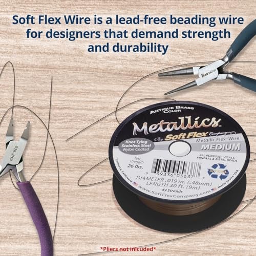 Soft Flex 49 Strand Beading Wire - Medium 0.19 Diameter - 30 Feet Nylon Design Wire - Image 4