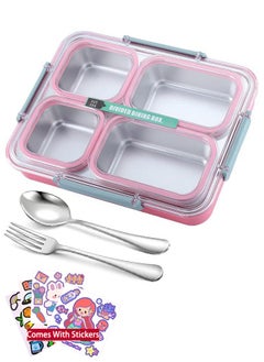 Pink 4 Compartment 1800ML Lunch Box