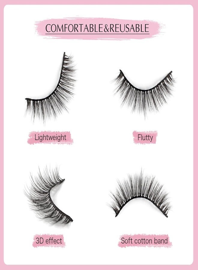 GODFLY رموش جودفلاي ذاتية اللصق مقاومة للماء، رموش صناعية طبيعية، قابلة لإعادة الاستخدام، رموش كثيفة وناعمة، لا حاجة للغراء (ثلاثية الأبعاد - #04) - Image 5