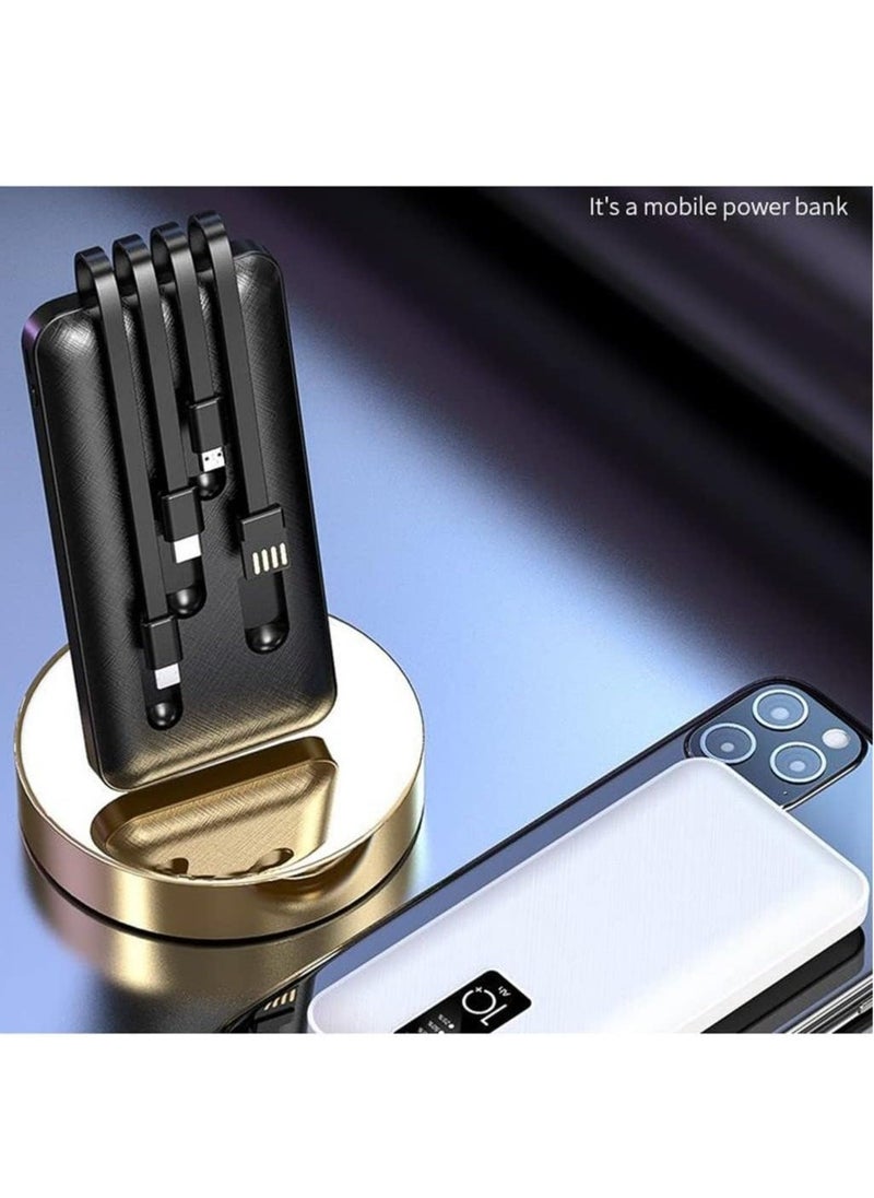 JAJEEK "New Fast Charging Power Bank – 10,000mAh Portable Charger for Simultaneous Charging of 4 Devices (Black/White)" - Image 4