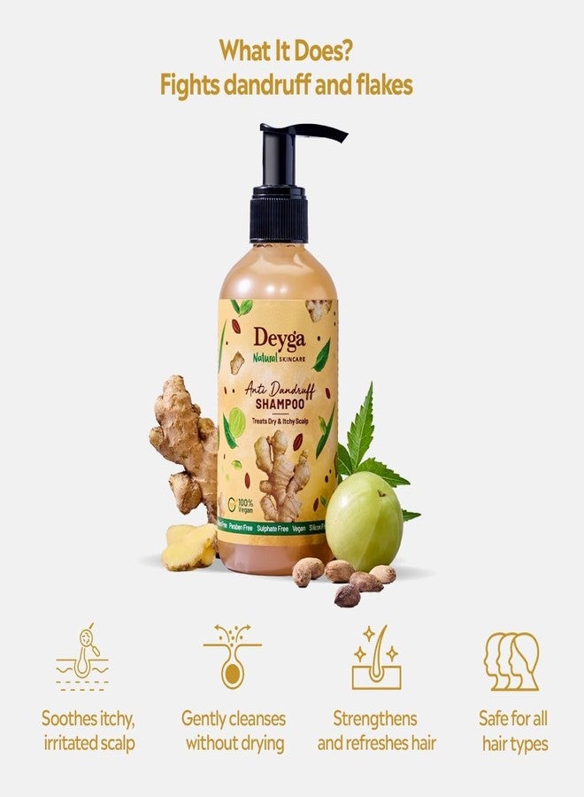 Deyga Intensive Scalp Repair Anti Dandruff Shampoo 220ml – Controls Flakes, Reduces Itchiness, Prevents Dryness & Hairfall, Clarifies Scalp with Rosemary, Ginger, Coconut & Canola Oil for Healthy Hair - Image 2