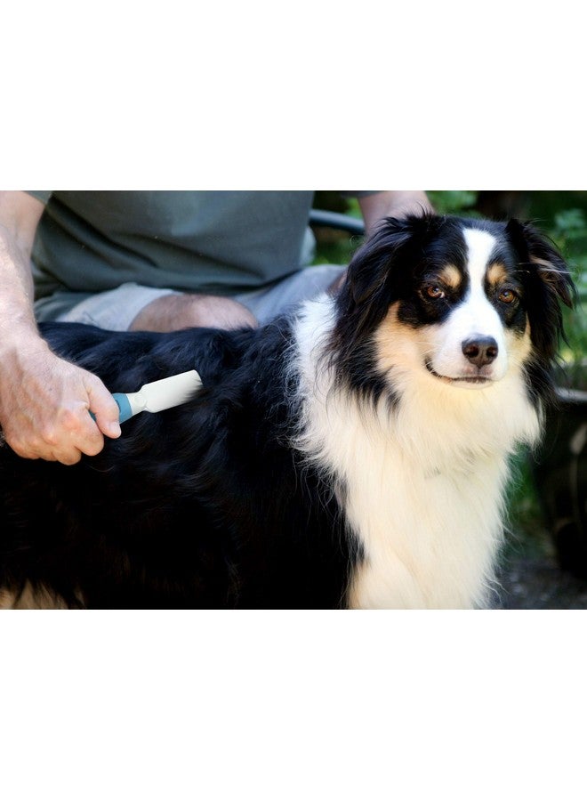Pets First Professional Pet Mat Remover - Dematting Tool for Grooming Cats & Dogs - Removes Matted Fur, Tangles, Knots, Loose Hair & Dirt - Stainless Steel, Gentle Teeth, Soft Comfort Grip Handle,Blue - Image 5