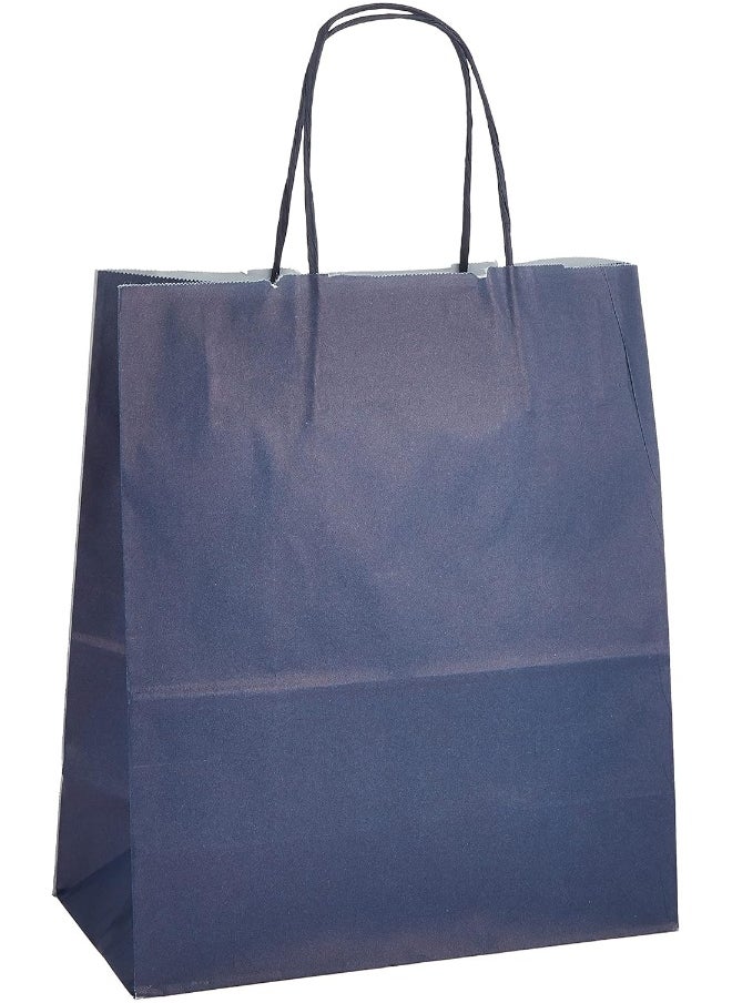SNH Packing - SNH Packing Kraft Paper Party Bag with Twisted Handle 50-Pieces, 24 cm x 28 cm x 12 cm Size, Blue - Image 1