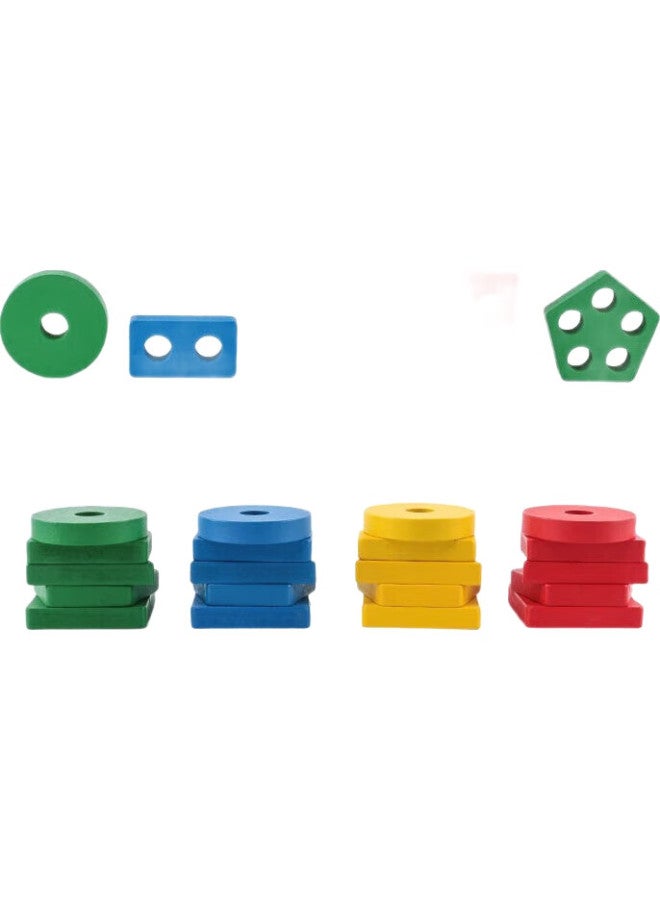 Mkbibi Montessori Early Education Toy, Educational Tool For 1-3 Year Old Babies, Shape Matching Board, Stacking Set, Birthday Gift - Image 3