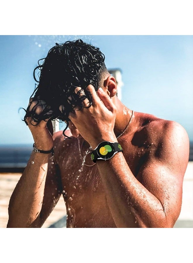 DAQIN 6 PACK No Gap Bands Only Compatible with Samsung Galaxy Watch 5 Band/Galaxy Watch 4 Band 40mm 44m/Galaxy Watch 5 Pro Band 45mm/Watch 4 Classic Band, 20mm Soft Silicone Sport Bands for Women & Men - Image 2