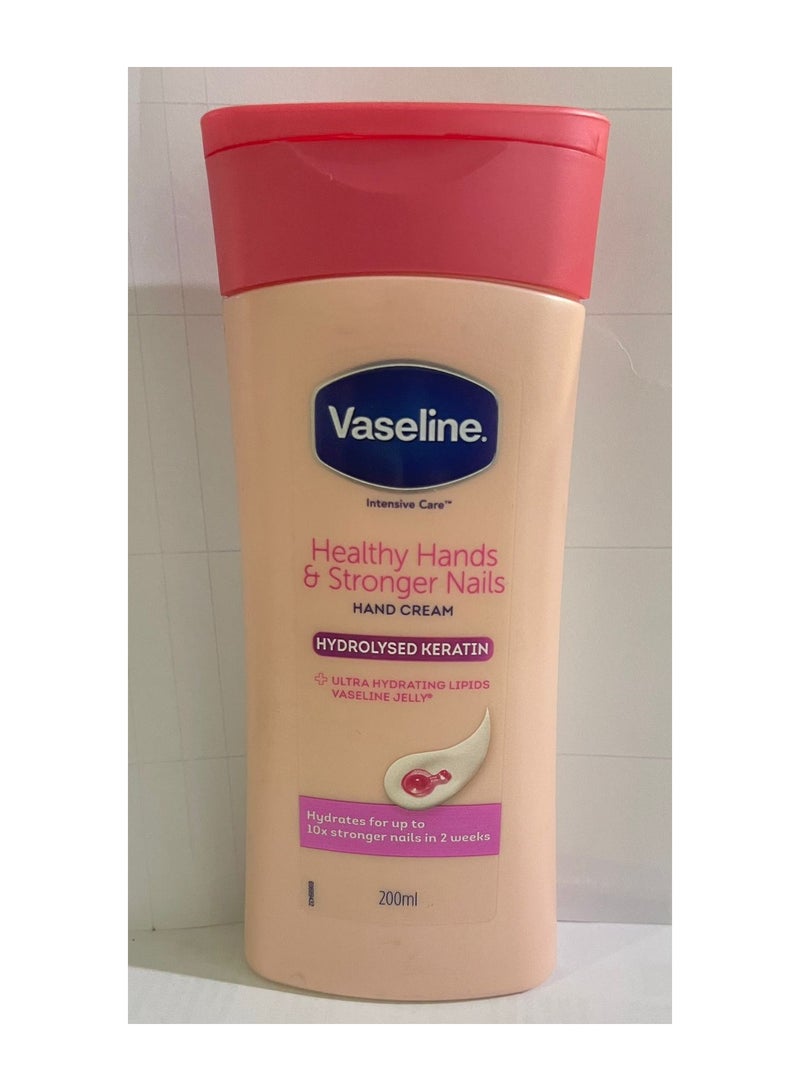 Vaseline Intensive Care Keratin Nail And Hand Cream Clear 200ml - Image 1