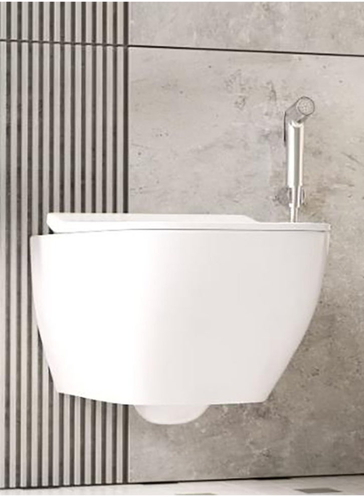 Bukela Bidet Shattaf Set, Handheld Bidet Sprayer for Toilet with 47 Inch Stainless Steel Bidet Hose and Holder, 2 Modes Shower Bidet Spray Set(Silver) - Image 3