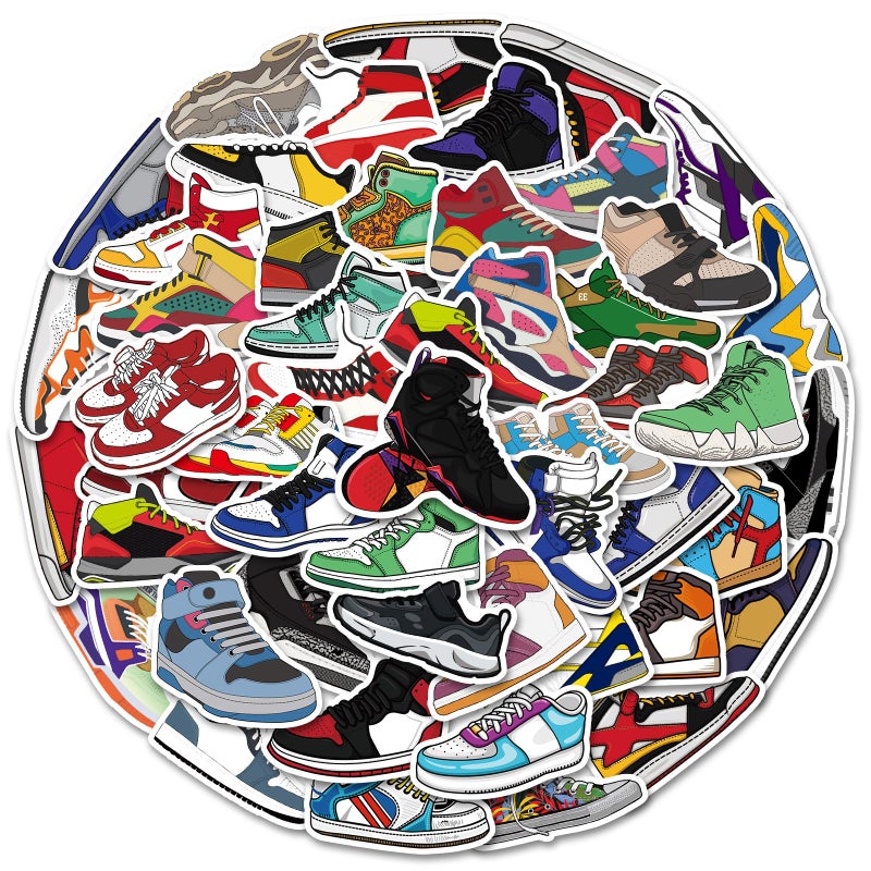 Adniac Sneakers Stickers Vinyl Skateboard 50Pcs Cool no Repeat Notebook Guitar Trolley case Waterproof car Graffiti Stickers The Teen Boys and Girls - Image 1