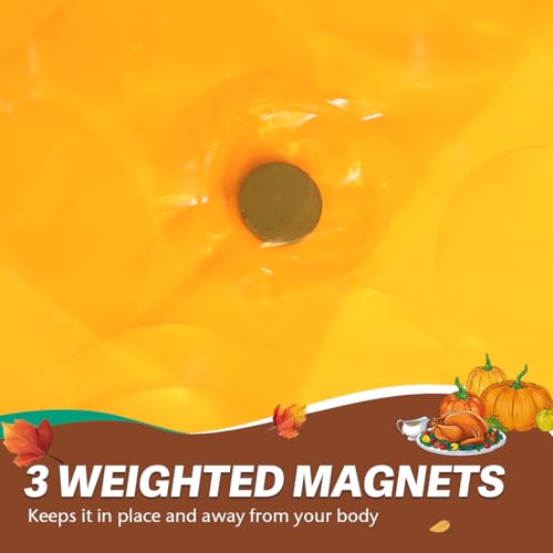 Ga-Geetopia Thanksgiving EVA 3D Orange Water Cube Plastic Shower Curtain Liner - 72" x 72" Bathroom Shower Showroom Curtain Liner with Rustproof Metal Gromments and Weighted Magnet - Image 5