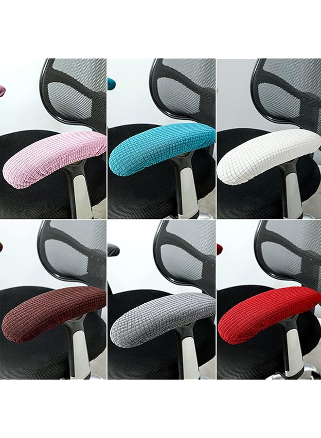 erorex Armrest Slipcover Pads Office Chair Arms Protector Stretchable For Desk Chair Rotating Chair Computer Chair Beige  - Image 3