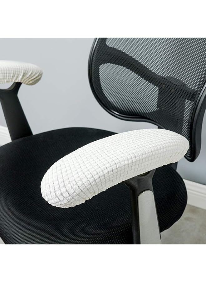 erorex Armrest Slipcover Pads Office Chair Arms Protector Stretchable For Desk Chair Rotating Chair Computer Chair Beige  - Image 2