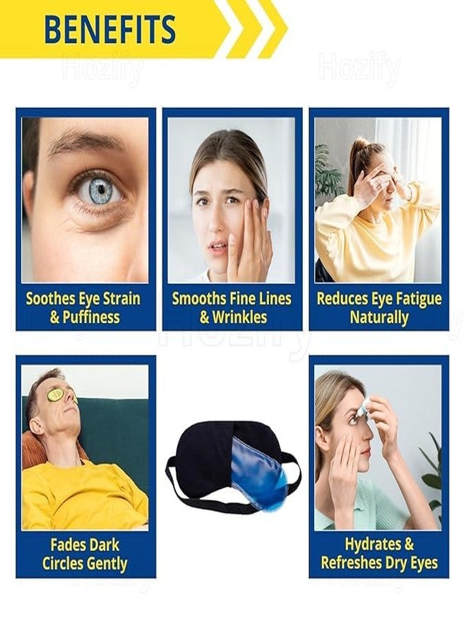 RUDSAA Eye Mask Cooling Gel for Dark Circles, Pain Relief, Redness – Reusable Ice Gel Eye Pads for Men & Women | Sleep Eye Mask for Night, Pain Relief, Stress Relief – (Pack of 1) - Image 2