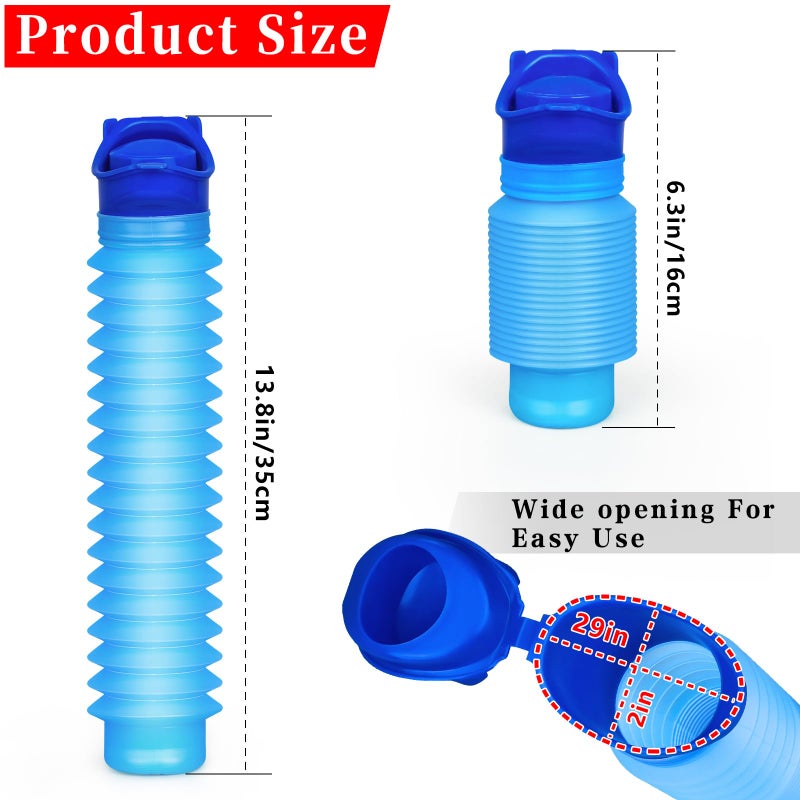 SlogPith Pee Bottles for Men,Collapsible Urine Bottle with Disposable Replacement Bags,Car Pee Bottle for Men and Women,750ml,Leakproof,Emergency Urinal for Road Trips,Traffic Jams and Camping - Image 2