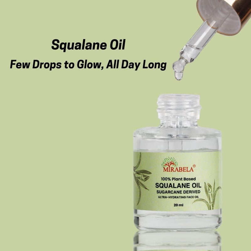 Mirabela Squalane Oil  Hydrating Face Oil for Skin Hydration Enhanced Glow  Moisturizing  100 Plant Derived Sugarcane Squalane Oil Lightweight NonComedogenic for All Skin Types 20ml - Image 3