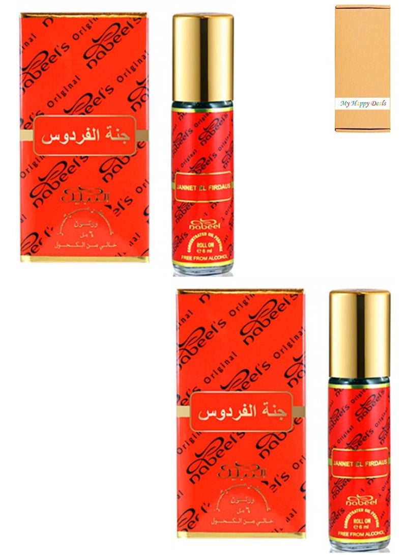Nabeel 2 Pcs Nabeel Jannet El Firdous Alcohol Free Roll On Oil Perfume 6ML - Image 1