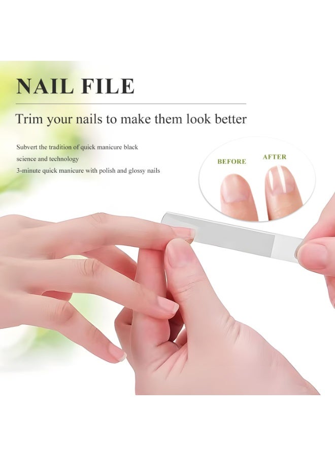 JFYP  Glass Foot File, 2 PCS Glass Nail File and Foot Rasp, Glass Nail File,Dead Skin Exfoliator with Nano Micro-Abrasive Particles, Hard Skin Remover for Wet and Dry Foot Care,Nail Care - Image 5