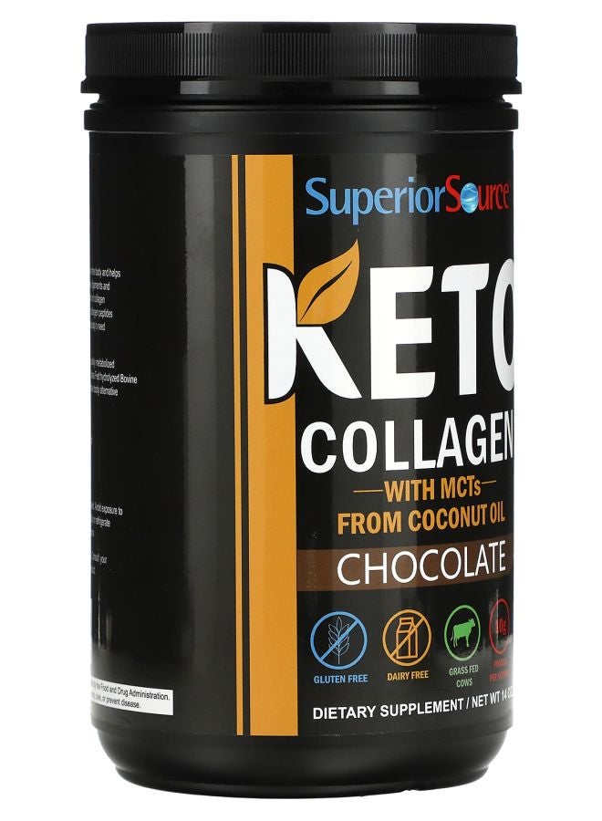 Superior Source Keto Collagen Powder with MCTs Chocolate 14 oz (397 g) - Image 2